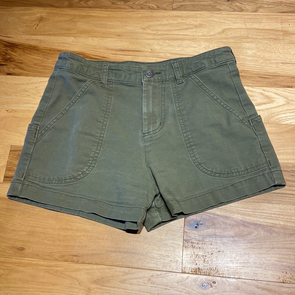 Patagonia Stand Up Shorts Green Canvas Organic Cotton